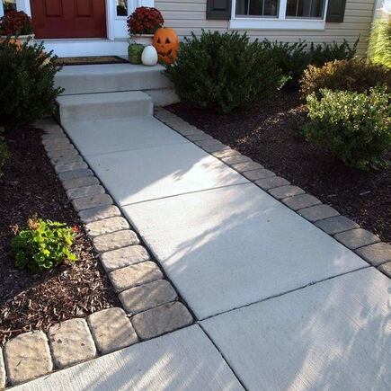oncrete walkway with a smooth finish